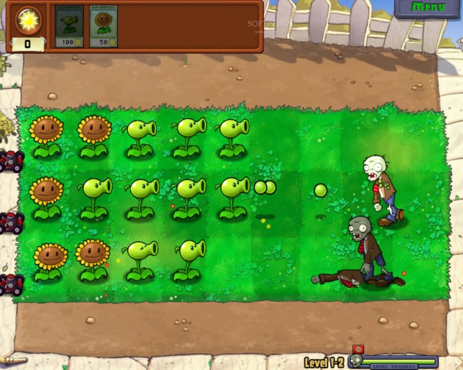Скриншот Plants vs Zombies (2009) PC